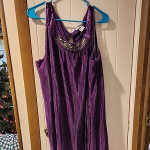 **Catherine’s Purple Ombre Pleated Dress – Size 3X**
